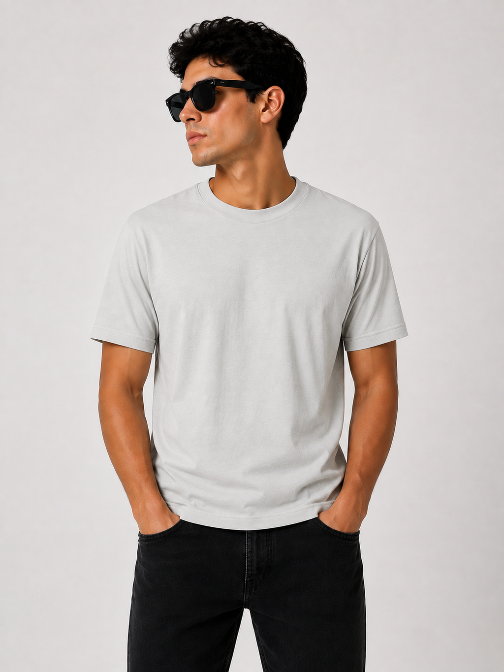 Playera Regular Gris Perla